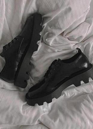 Чорні дербі лофери 39 розмір zara