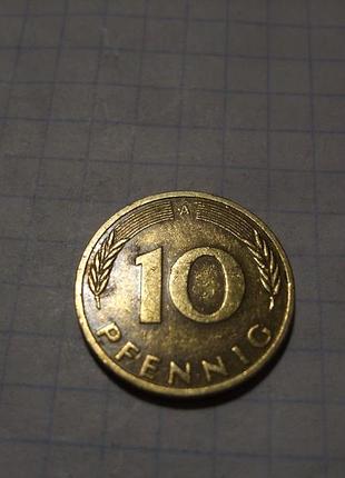 Продам 10 pfennig bundesrepublik deutschland