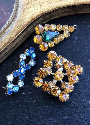 Брош вінтаж чехословакія сет "яскраві мініатюри"