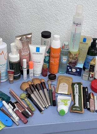 Лот косметики декоративної, доглядової l’occitane, la roche-posta, lancôme