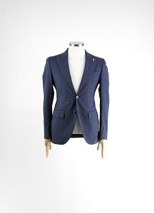 Luigi bianchi mantova sartoria чоловічий синій картатий піджак