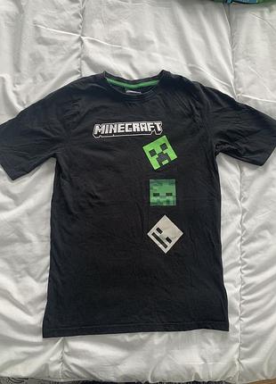 Футболка майнкрафт minecraft стан нової чорна