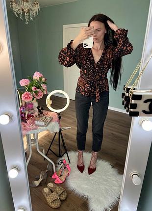 Гарна блуза з пояском🌺 🏷️topshop розмір—10(м) стан—в ідеалі✔️