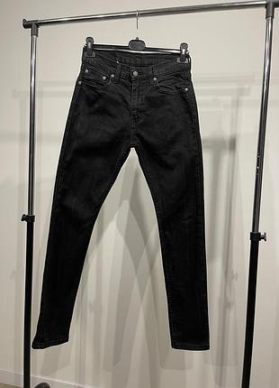 Levi's 512 levis потертые черные джинсы