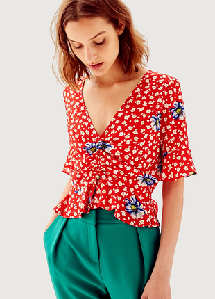 Брендовая оригинальная блузка "topshop". pазмер uk10/eur38. 4