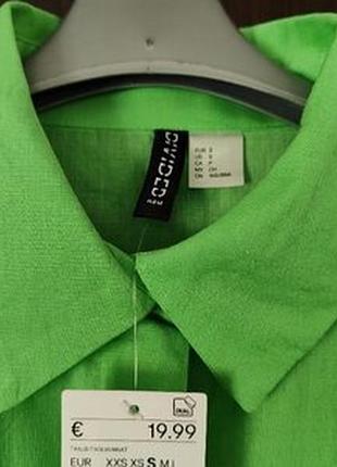 Нова сорочка зі змішаного льону вільна блузка кофта від h&amp;m