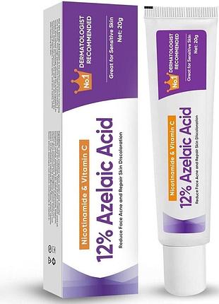 12% азелаїнова сироватка для обличчя, заспокійлива та освітлююча тон шкіри