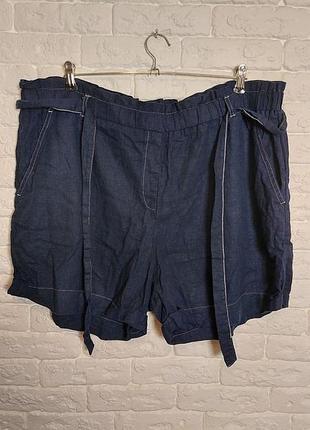 Фирменные льняные шорты