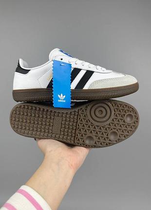 Кроссовки adidas samba black white 2