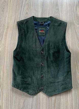 Мужская винтажная замшевая жилетка безрукавка company
