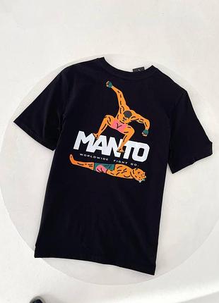 Чоловічка футболка manto | s-xl | чорна - біла