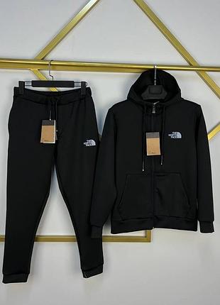 Чоловічий спортивний костюм the north face в чорному кольорі