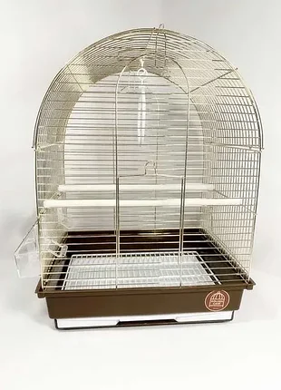Золотая клетка для птиц av417. качественное покрытие, хороший размер.