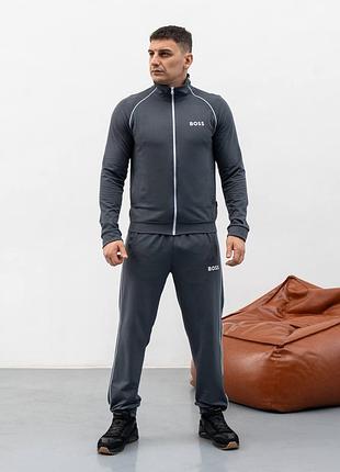 Спортивный костюм мужской серый hugo boss grey! все размеры! весна-лето хит!