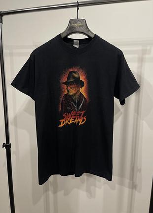 Вінтажна футболка з принтом freddy krueger