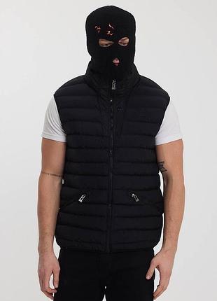 Чоловіча жилетка stone island в чорному кольорі