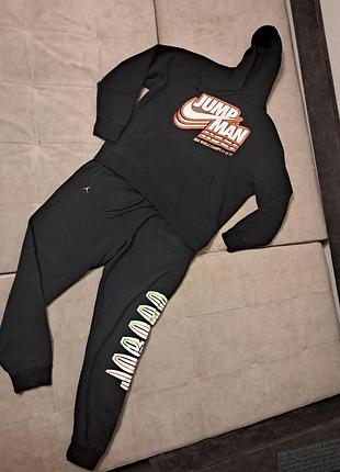 Кофта худи  штаны nike jordan чёрный костюм