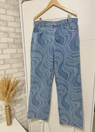 Джинсы wide leg, прямые джинсы