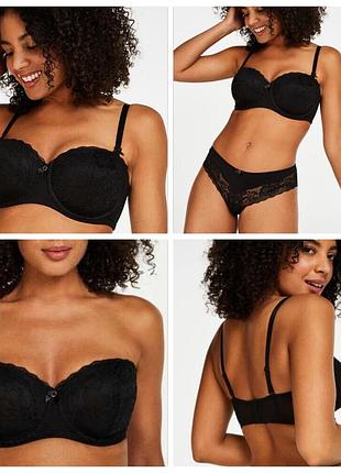 Hunkemoller! женский бюстгальтер с кружевом, анжелика 85д caviar
