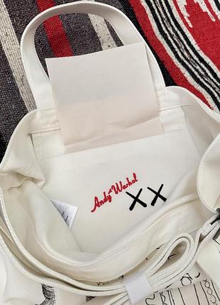 Сумка шопер авоська uniqlo x kaws warhol bag 5