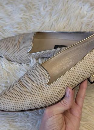 Туфли женские bally классические бежевые италия кожаные кожа стелька 24,5 38 размер винтаж винтажные