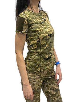 Жіноча військова тактична футболка піксель