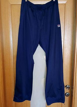 Спортивні широкі штани темно-синій якісний матеріал