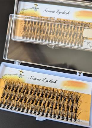 Безвузелкові пучкові вії nesura eyelash 07-40d 13mm вигин с