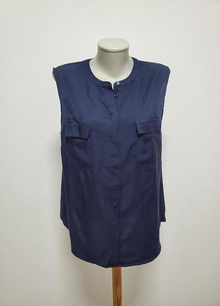 Шикарная брендовая блузка на пуговицах вискоза+ шелк