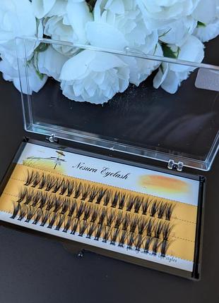 Безвузелкові пучкові вії nesura eyelash 07-40d 14mm вигин с