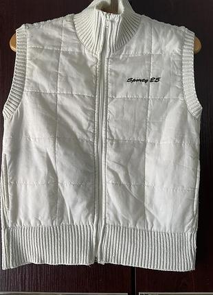 Жилетка комбінована плащівка з трикотажем