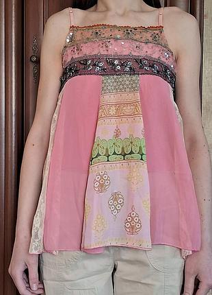 Майка летняя, женская, на тонких бретелях, размер 38