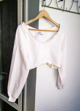 Крутой укороченный свитшоп лонгслив xs-m