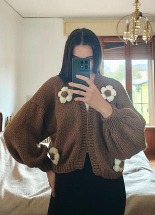 Кардиган с цветами