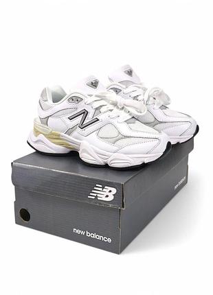 Кожаные кроссовки new balance 9060 white