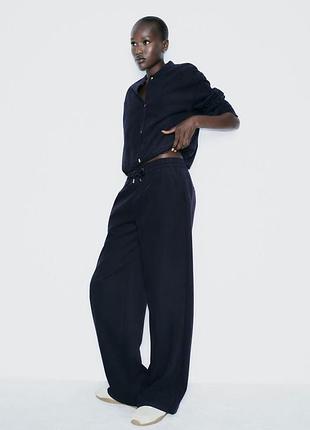 Спортивний жіночий темно-синій костюм zara