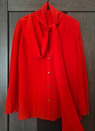 Шелковая блуза новое состояние 100% шелк