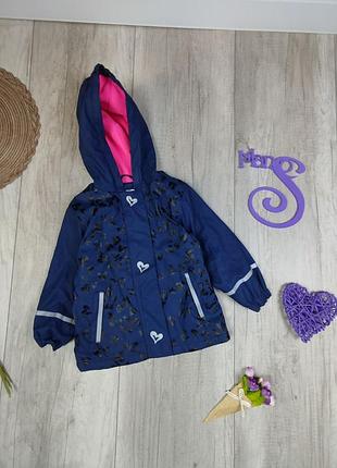 Куртка для девочки lupilu демисезонная синяя с принтом размер 98/104 (2-4 года)