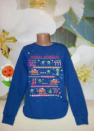 Новорічний світшот з начосом на хлопчика від бренда f&amp;f