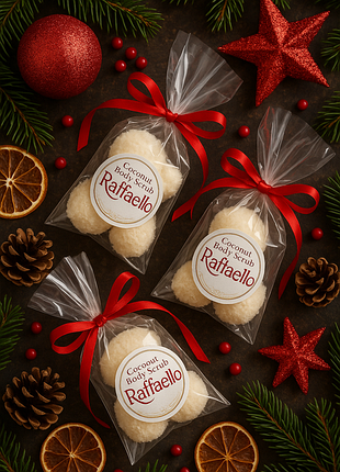 Кокосовый скраб для тела рафаэлло подарочный