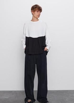 Черно-белый топ от zara