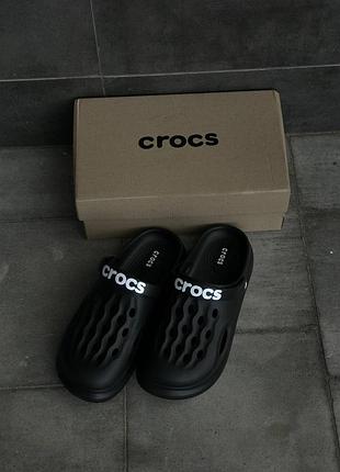 Мужские шлепанцы crocs черные летние тапочки кроксы чоловічі крокси