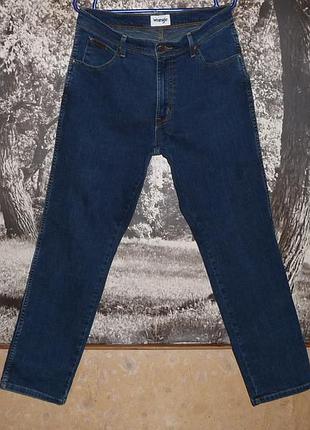Классные зауженные тёмносиние джинсы "wrangler-texas slim" w33-34 l30