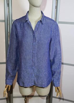 Marks & Protest pure linen  меланжева сорочка зі 100% льону