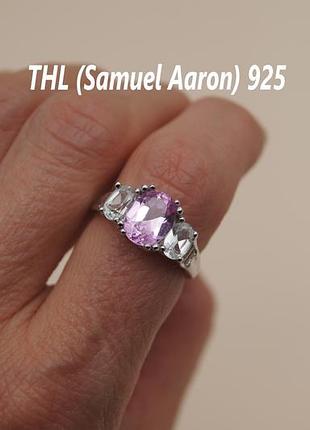 Кольцо винтаж thl (samuel aaron) 925 розовый топаз кубический цирконий // cундук с сокровищами