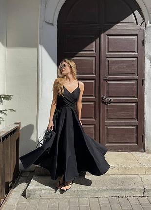 Довга романтична сукня з бантом, сукня на випускний