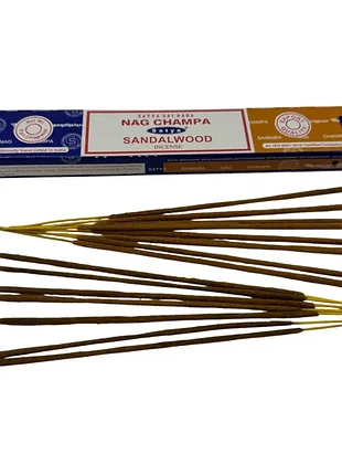 Пахощі nag champa та sandalwood (2в1) (satya) (2×8 гр.) (дивіться опис) ароматичні палички