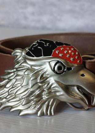 Vintage harley davidson 1991 eagle байкерский ковбойский вестерн кожаный ремень