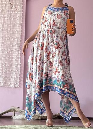 Натуральный летний сарафан макси