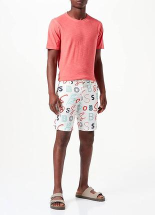 Шорты мужские оригинал натуральная ткань белые лето мода тренд